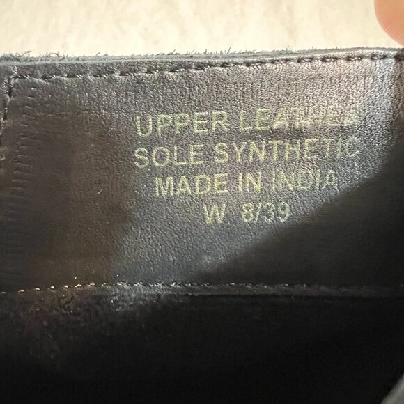 Eddie Bauer by Bronx Women’s Black Leather Ankle Boots Size 8 B Moto Biker Zip - Picture 6 of 12